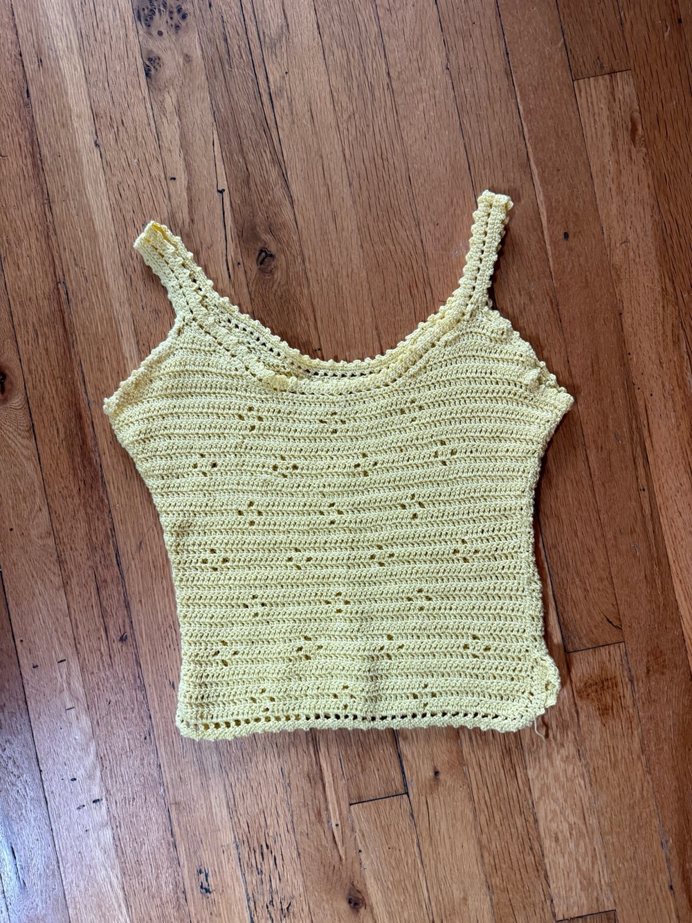 Yellow Crochet Tank Top - Brand Unknown